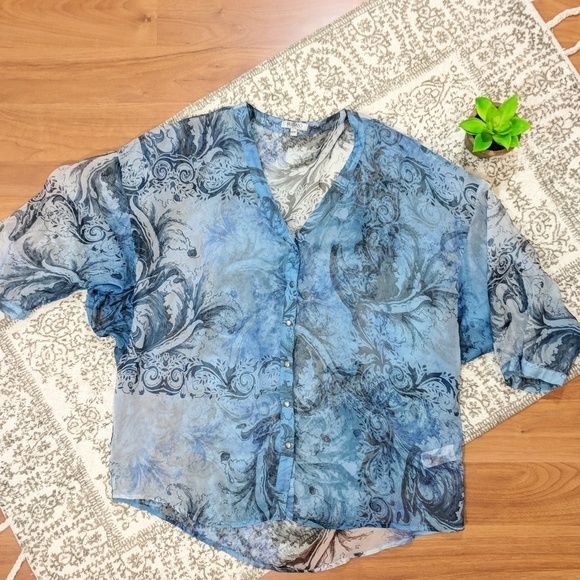 Buffalo David Bitton Button Down Blouse - Picture 1 of 6